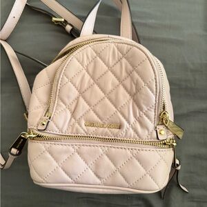 Michael Kors Quilted Pink Backpack